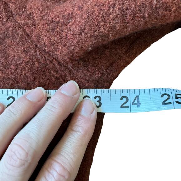 Jenni Kayne Wool Blend Sweater Coat Rust - Picture 9 of 11